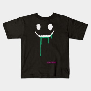 Delicious green goo scary face long shirt Kids T-Shirt